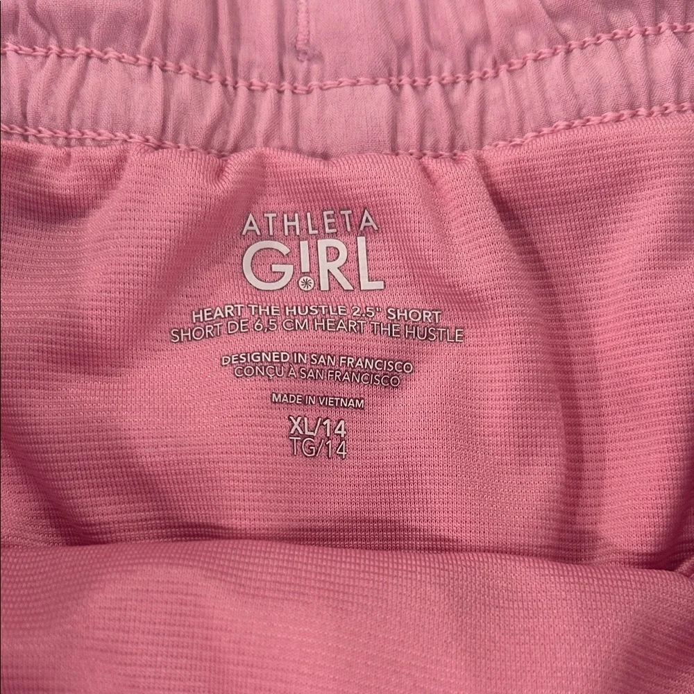 Athleta Girl Pink Running Athletic Shorts - Picture 2 of 5